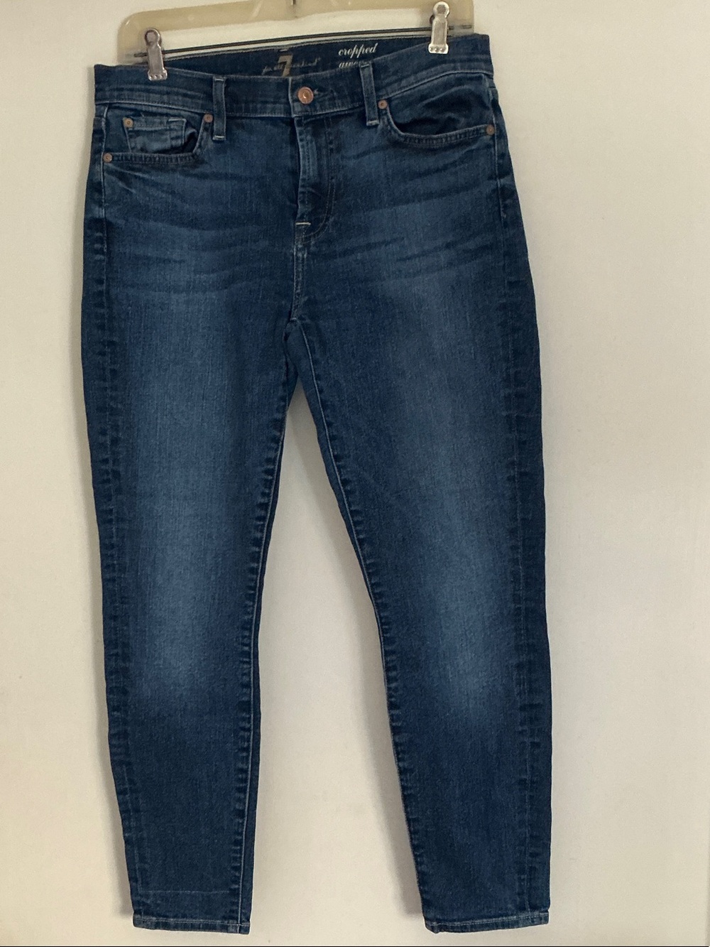 7 For All Mankind Dark Blue Skinny Jeans